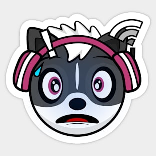 Shocked Melody Skunk Sticker